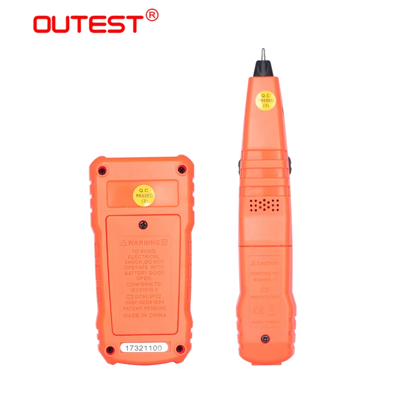 OUTESTnetwork cable tester detector line finder lan cable tester RJ11 RJ45 Cat5e 6 Telephone Wire Tracker Toner