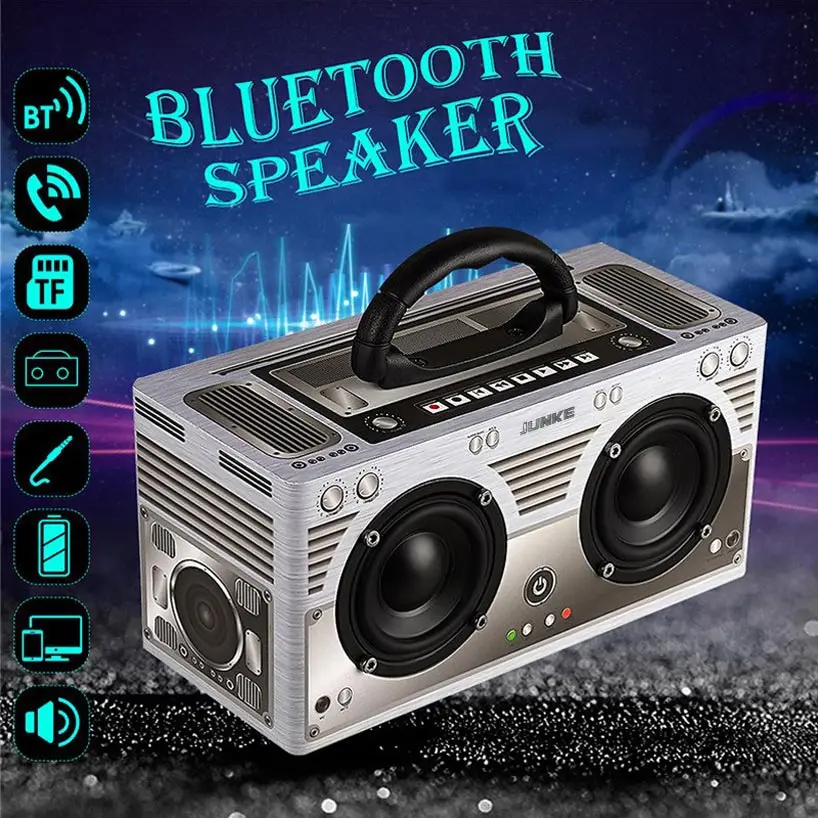 Портативная Bluetooth колонка многофункциональный деревянный стерео динамик Hi Fi для