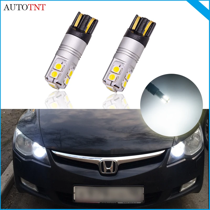 Лампа T10 led w5w 194 168 12 в 6000K 2 шт. лампа canbus без ошибок для Honda CR-V дель-соль