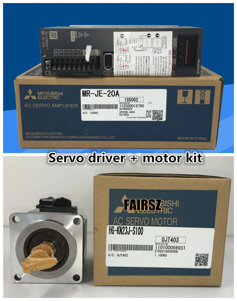 Оригинальный MIT сервопривод MR JE 20A + Серводвигатель HG KN23J S100 1