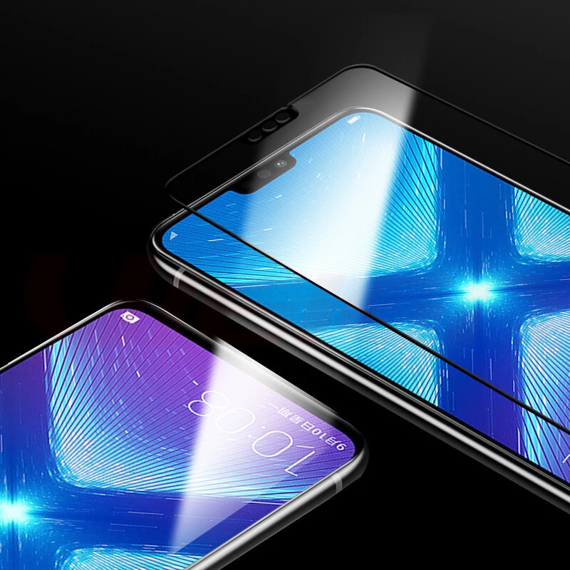Защитное стекло на honor 8c 8x max для Huawei 8 lite pro c x maxx huawey huavai полное покрытие 2.5D 9h