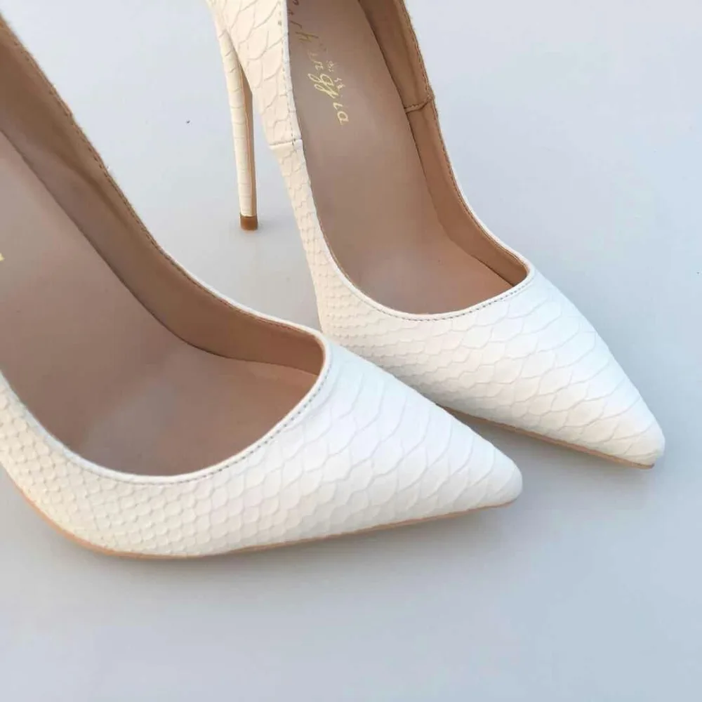 

Fashion free shipping Women white Snake Leather Poined Toe Stiletto high heel shoes pump HIGH-HEELED SHOES Wedding shoes