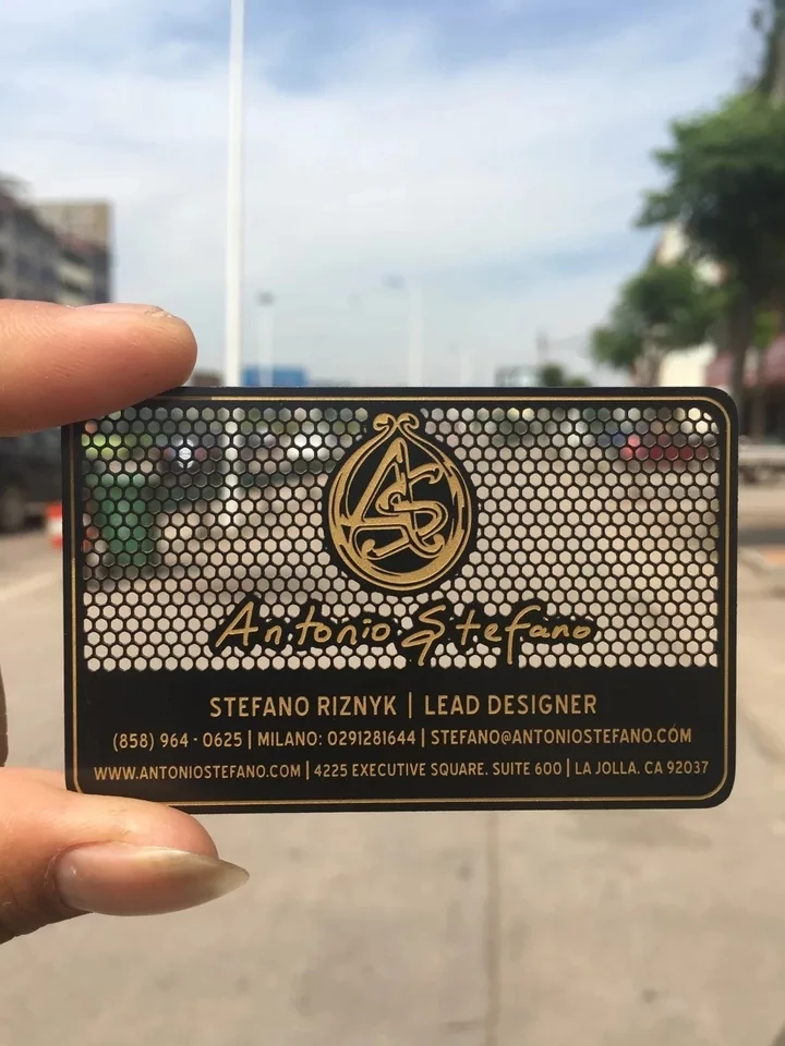 100pcs/lots Metal Business Card Printing Black Cards | Канцтовары для офиса и дома