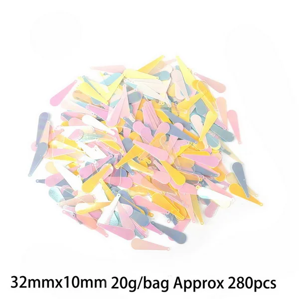 DIY качество ручной работы длинные капли воды ПВХ, свободные Sequins32mmx10mm, свадебные ремесла, декоративные украшения, серьги аксессуары
