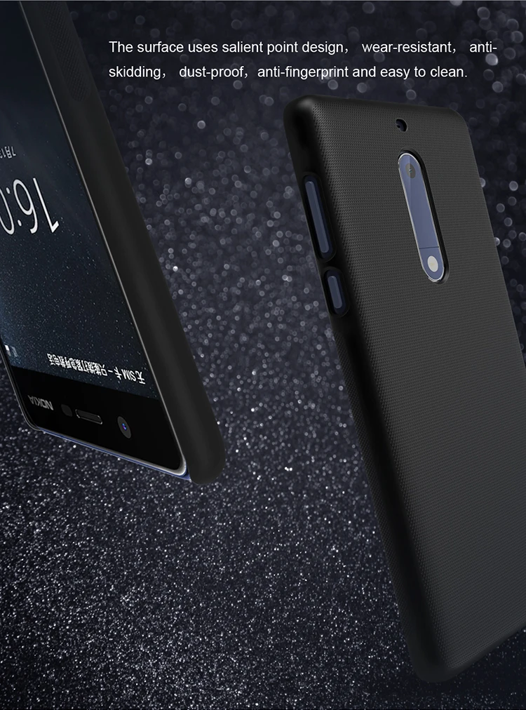 Чехол Nillkin для Nokia 5 TA-1008 TA-1030 Матовый Жесткий пластиковый 2 дюйма задняя крышка Nokia5
