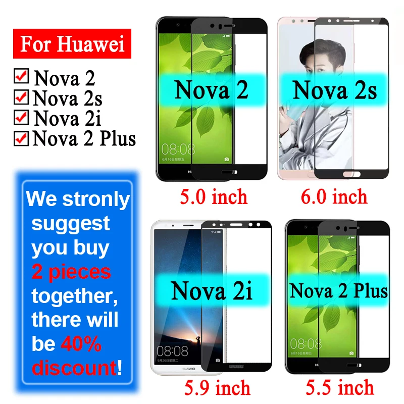 Защитное стекло на huawei nova 2i закаленное 2 протектор экрана s plus Броня пленка hauwei de