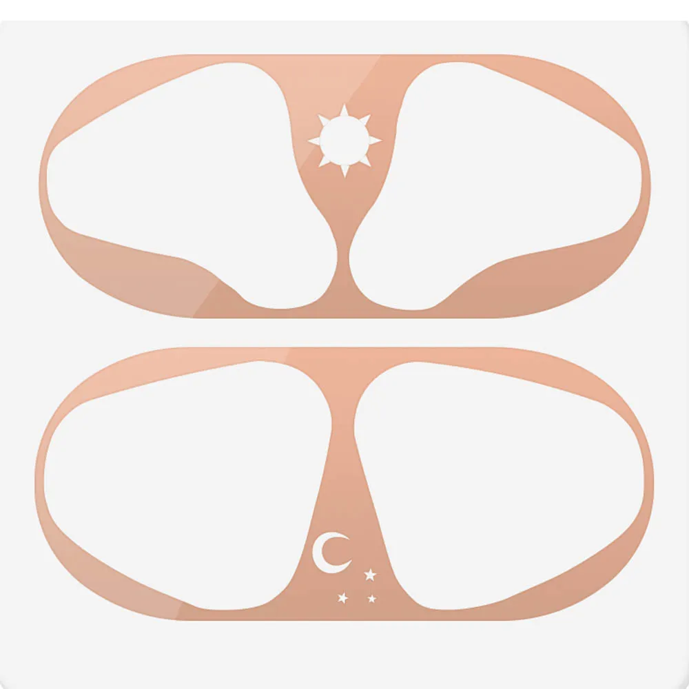 rose gold moon Один комплект, металлическая Пылезащитная наклейка для Apple AirPods, чехол, пылезащитная защитная наклейка, защитная пленка для Air Pods, аксессуары - Цвет: rose gold moon