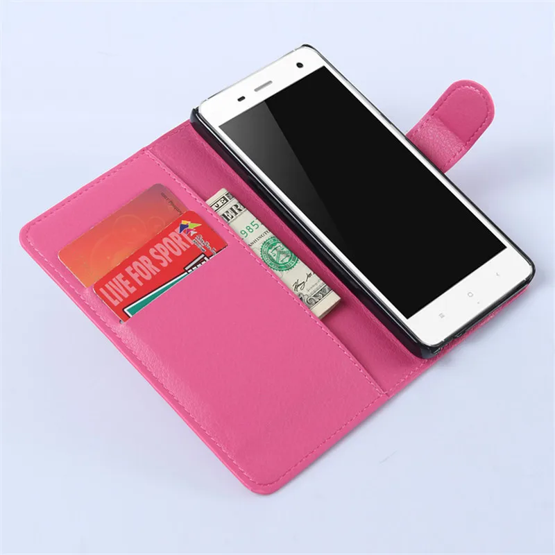 Для Xiaomi mi 4 Чехол-Кошелек Xio Xia Кожаный флип-чехол для M4 СТЕНД слот sim-карты Fundas Capas 5