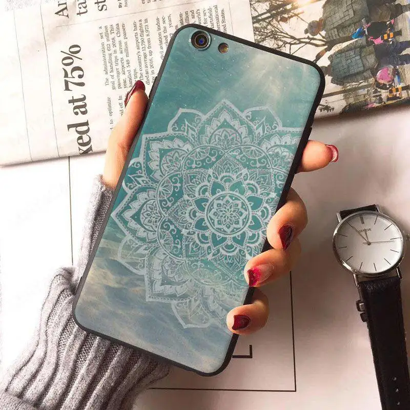MaiYaCa индийский узор Мандала шаблон для iphone X XS XR XSMax 7 8 плюс Стиль роскошные аксессуары Shell 6 plus 5 5S SE чехол - Цвет: 5