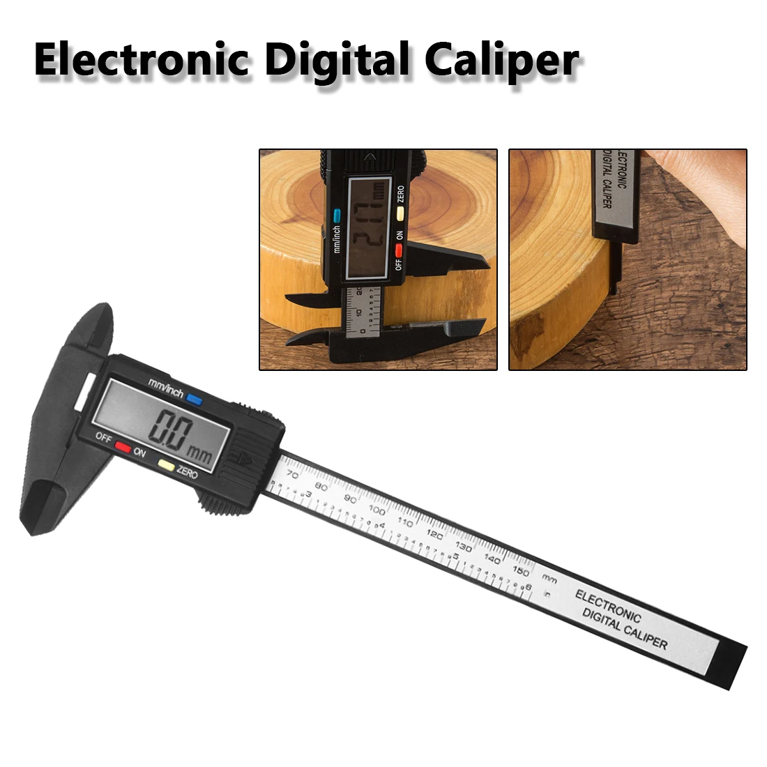 Composite Tester 150mm 6inch LCD Digital Electronic Carbon Fiber Vernier Caliper Gauge Micrometer Ruler