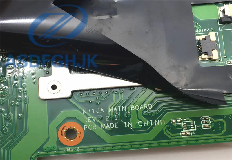Материнская плата для ноутбука ASUS N71JA N71JQ N71J 2 1 поддержка материнской платы 60 NYDMB1000