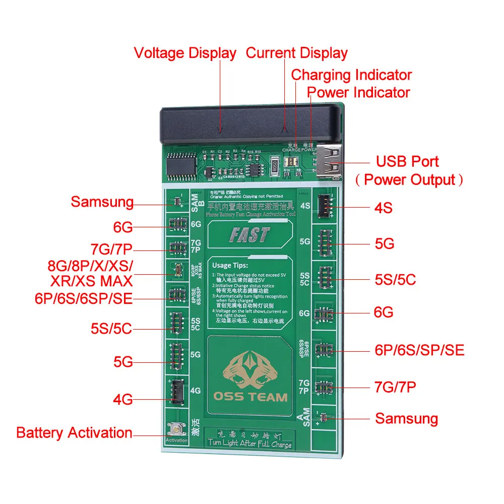 For IPhone for Samsung Battery Charging Repair Tool Phone Fast Activation Board Plate | Мобильные телефоны и аксессуары