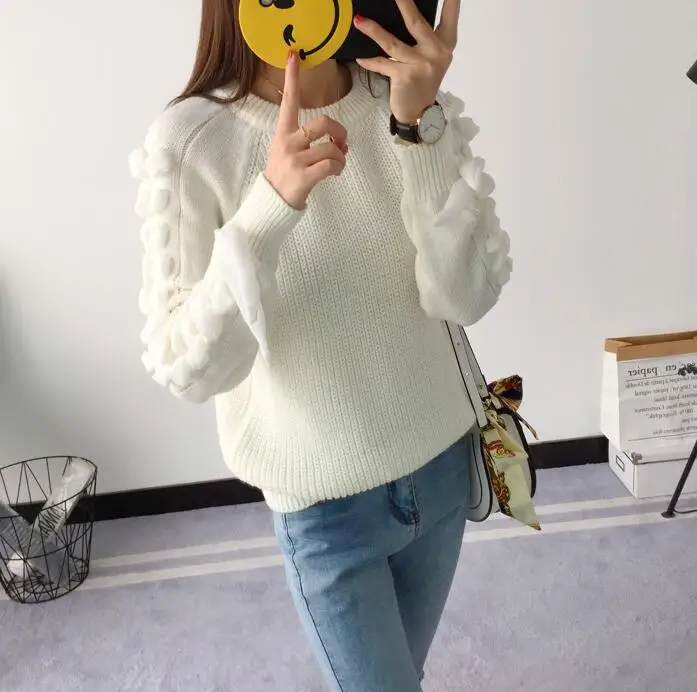 Rlyaeiz Fashion Thicken Sweater Women 2018 Autumn Winter Knitted Pullover Sweaters Lace Up Bow O-neck Long Sleeve Knitwear | Женская