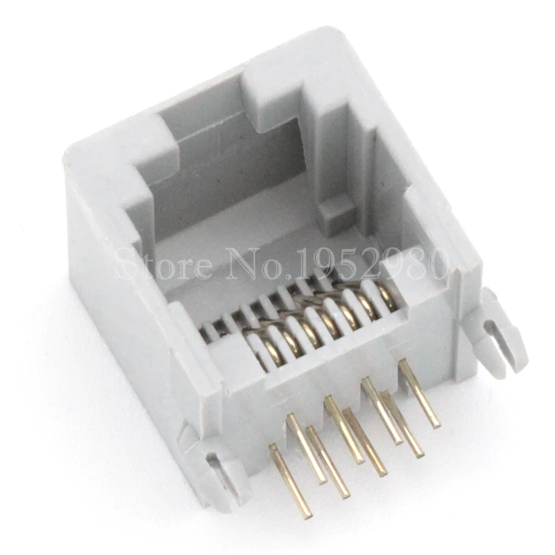 Сетевой разъем Ethernet 20 шт./лот RJ45 8P8C модульный серый PCB 55A|pcb connector|pcb rj45 connectorpcb |