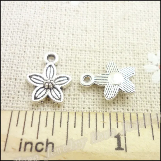 

120pcs Vintage Charms Flower Pendant Antique silver Fit Bracelets Necklace DIY Metal Jewelry Making