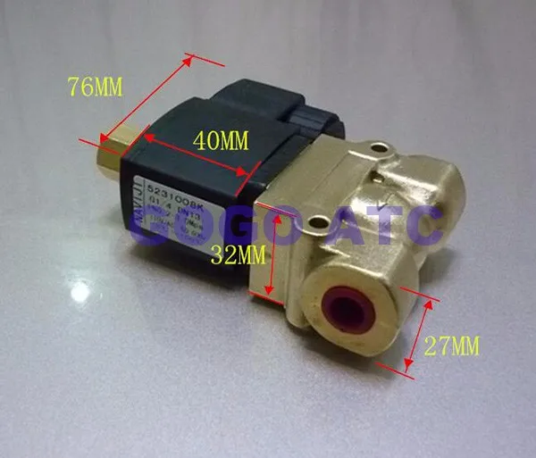 GOGO УВД 30bar высокого давления температурный соленоид клапан 1/4 3/8 1/2 BSP 24 12 V отверстия 13 мм нормально открытый пилот медный клапан