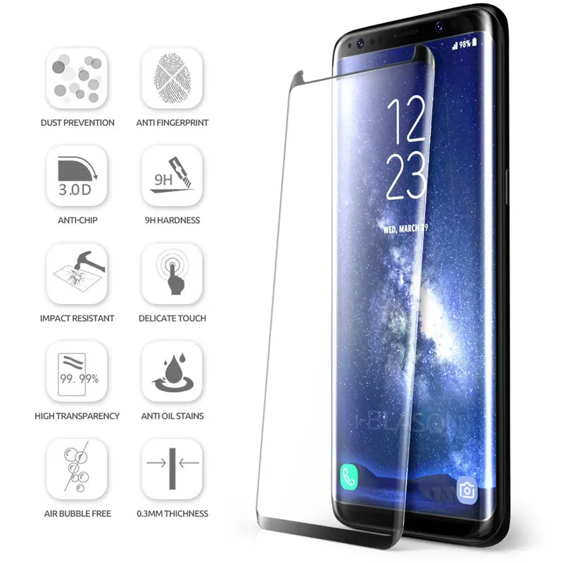 SUPCASE для Samsung Galaxy S8 5 8 &quotАнти-Царапины Премиум 3D изогнутый край анти-ударный