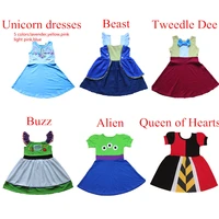 2021 girls summer unicorn dress princess cosply birthday dresses costume for kids clothing children party dresses