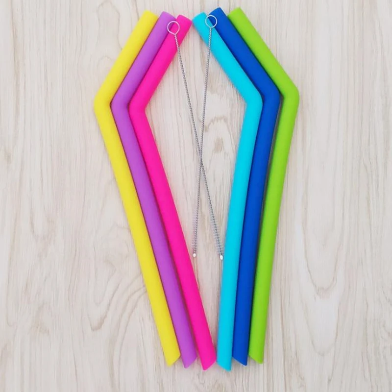 25CM length silica gel drinking straw BPA-Free silicone for children fruit juice F20173549 | Дом и сад