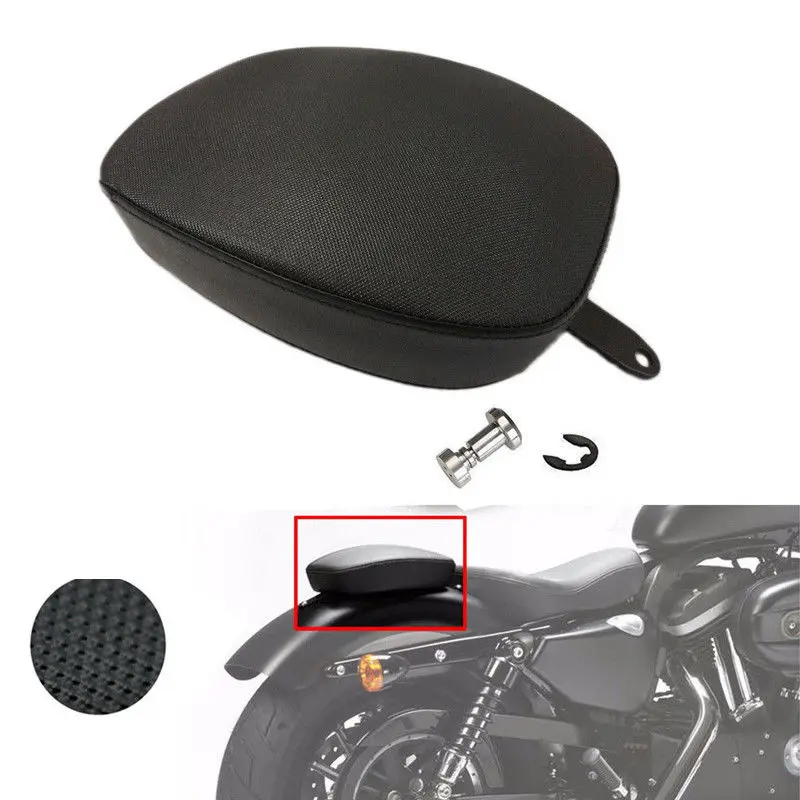 Черная Кожаная подушка на заднее сиденье для пассажиров мотоцикла Harley Sportster XL1200