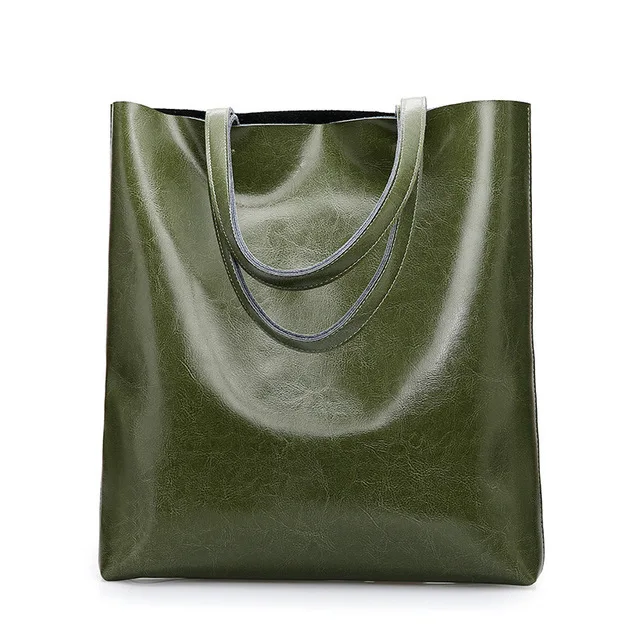 green Новинка, Сумки из натуральной кожи, большая Вместительная женская сумка-тоут, женская модная дизайнерская сумка-мешок, сумка-шоппер, сумки через плечо - Цвет: green