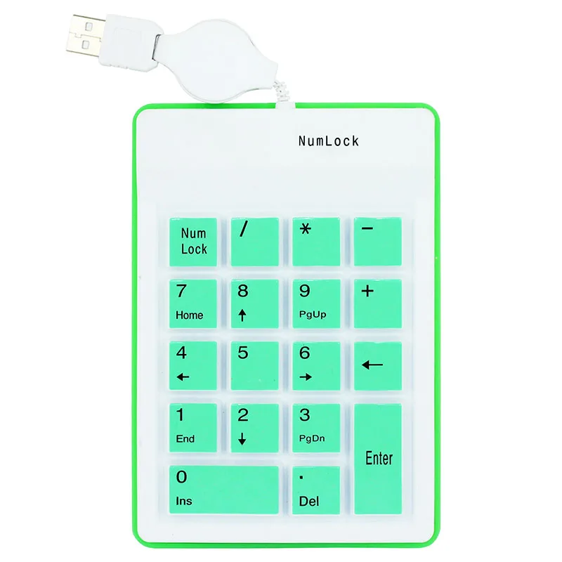 Тонкая клавиатура JONSNOW 18 клавиш силиконовая Air Touch цифровая проводная с USB