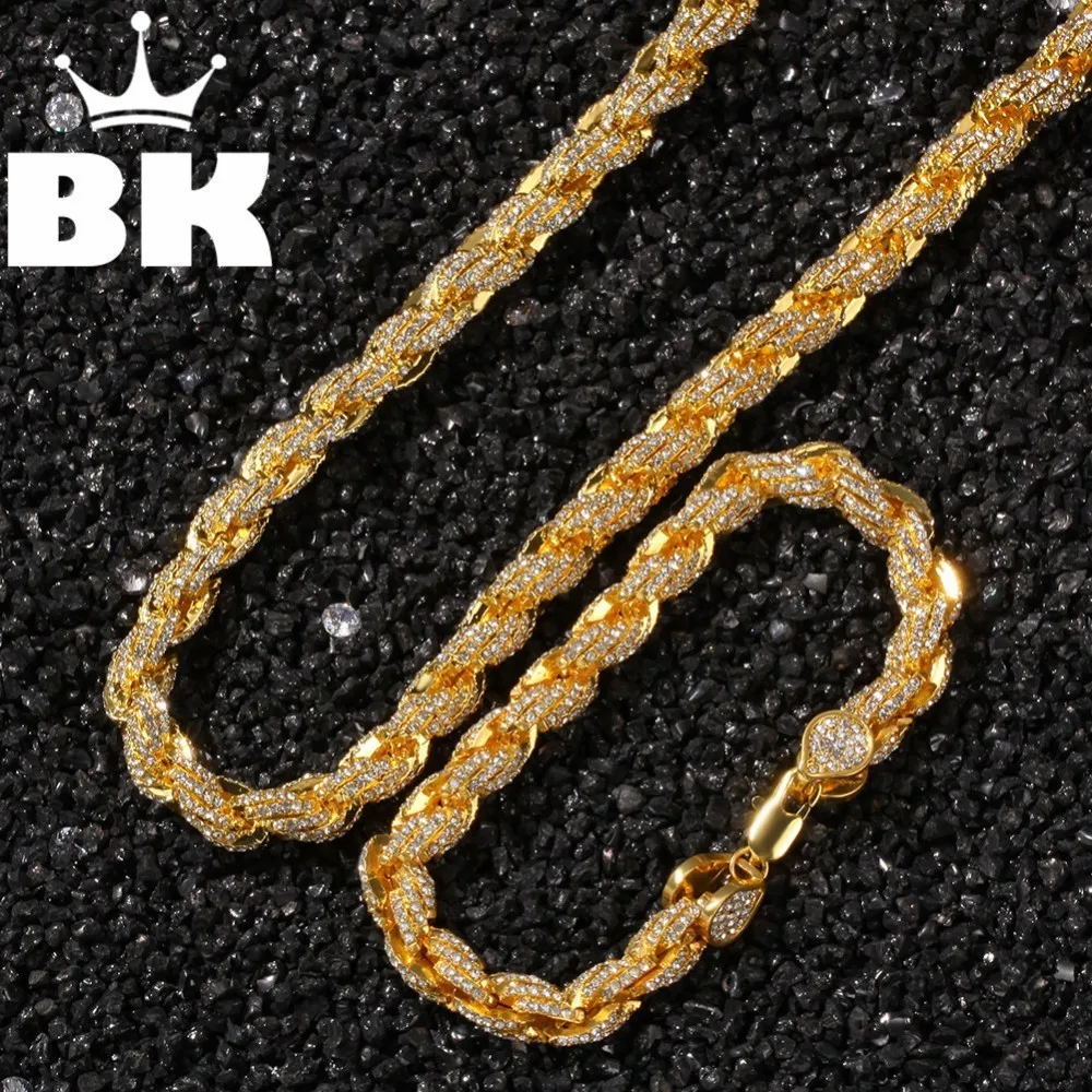 Цепочка и браслет в стиле хип-хоп KING NE + BA 9 мм | Украшения аксессуары
