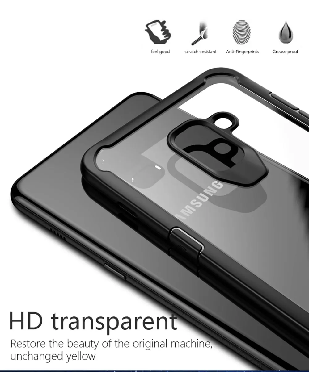 IDOOLS Case for Samsung galaxy A8 Plus A8+ Armor Soft Silicon Cases 2018 Transparent Ultra Thin Cover |