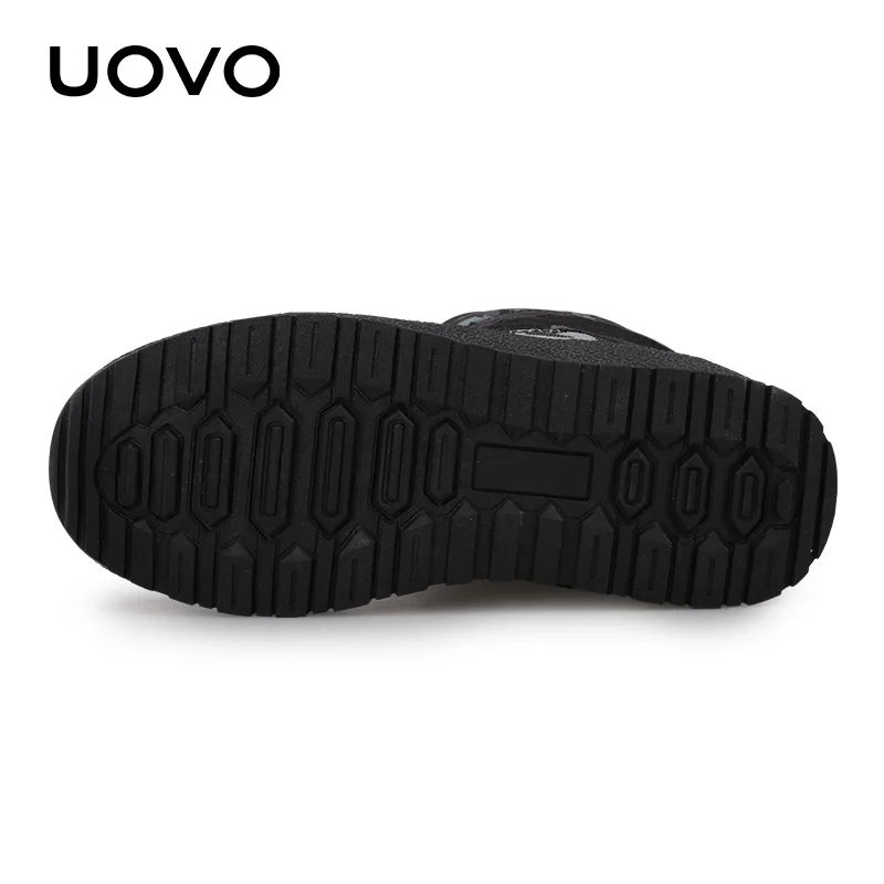 UOVO/новая зимняя обувь для мальчиков и девочек Высокое качество Модные детские