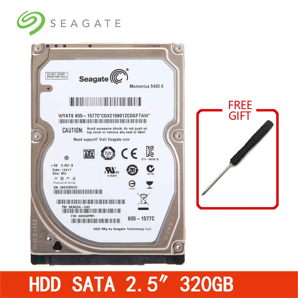 Бренд Seagate 320GB 2 5 &quotSATA2-SATA3 портативных ПК Тетрадь внутренний жесткий диск Флешка