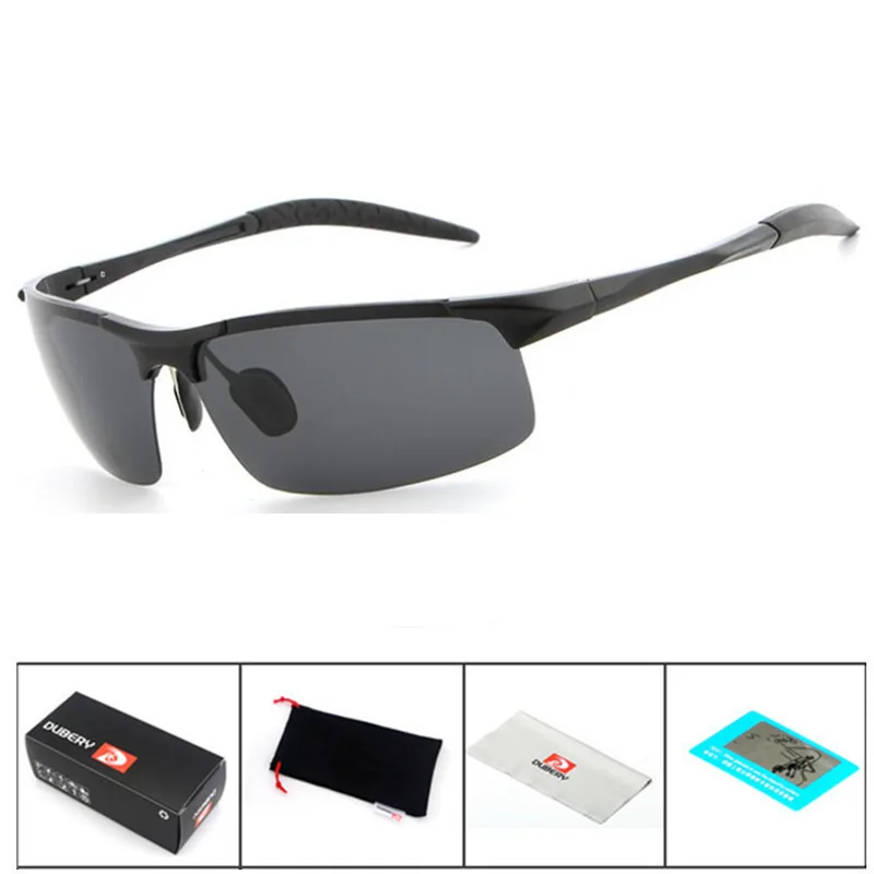 D8177 Balck Balck Винтажные алюминиевые поляризованные солнцезащитные очки, мужские классические брендовые солнцезащитные очки для мужчин, очки для вождения с покрытием - Цвет линз: D8177 Balck Balck