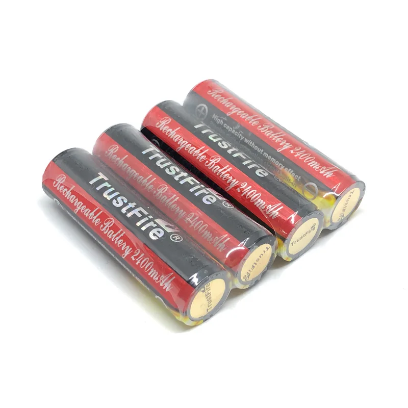 

10pcs/lot TrustFire Protected 18650 Colorful Battery 3.7V 2400mAh Rechargeable Lithium Batteries with PCB For Camera Flashlights