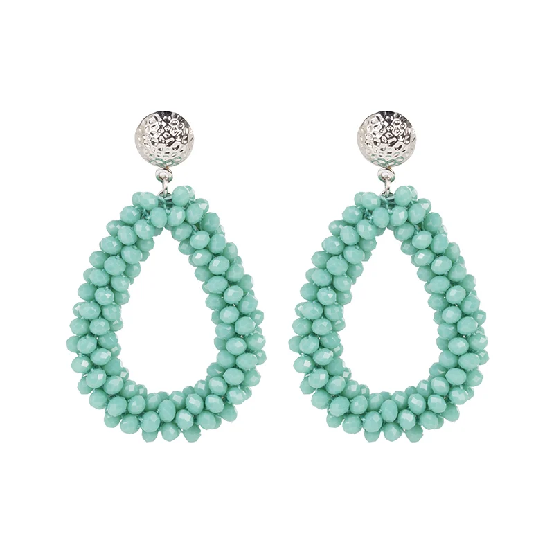 INKDEW Water Drop Earrings for Women Faceted Beads Handmade Crystal Earring Big Long vintage Wholesale boho | Украшения и