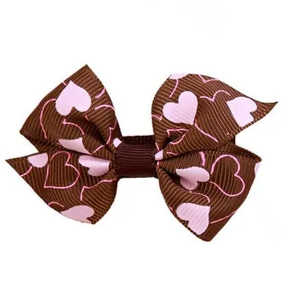 

200pcs/lot Valentine Lovely Pink Hairbows On Clips