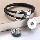 Новый черный 18 мм застежка-Кнопка браслет и браслеты высококачественные резиновые браслеты для ювелирных изделий 5484