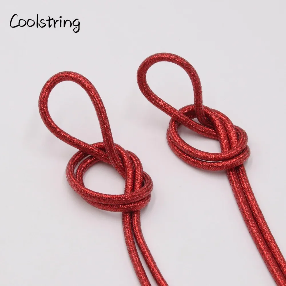Coolstring однотонные закругленные металлические шнурки блестящие шнурки мигающие Блестящие модные латчеты перламутровые для спорта холст