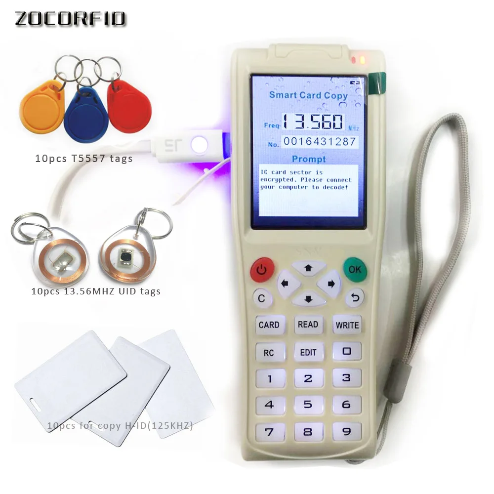 Супер Портативный литиевая батарея больше частоты RFID Копир/NFC RFID Дубликатор/Pub квартира карты - Цвет: set-2