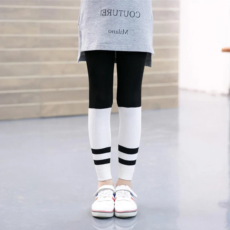 Новинка детские теплые удобные трикотажные леггинсы мягкие эластичные брюки в
