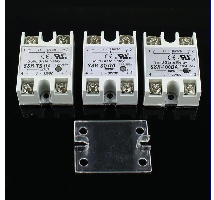 Твердотельное реле SSR 100DA 100A 80A 75A 3 32V DC TO 24 380V AC 80DA 75DA|Реле| |