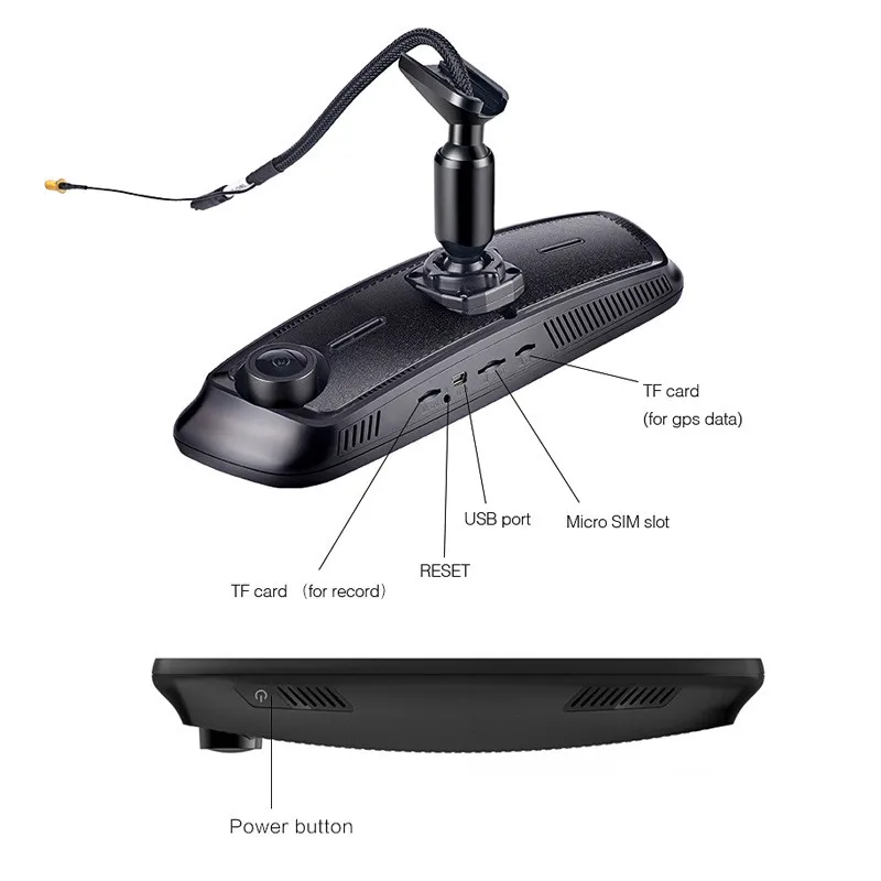 7 84 &quot4G Специальный Кронштейн Автомобильный зеркальный рекордер Android GPS DVR с двумя