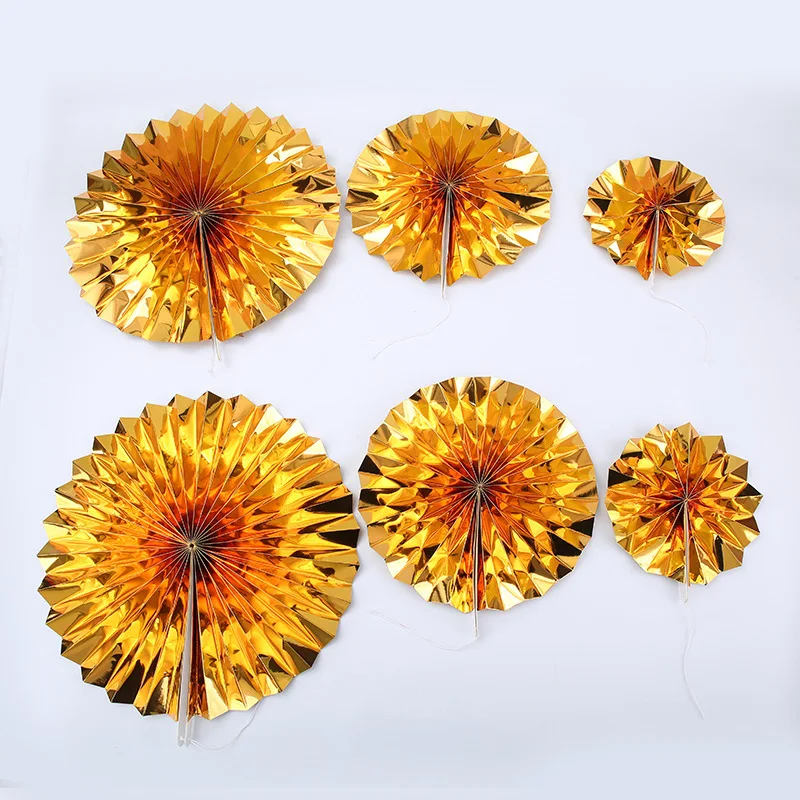 6 комплектов/8 комплектов бумажные вееры Висячие цветочные стаканчики для