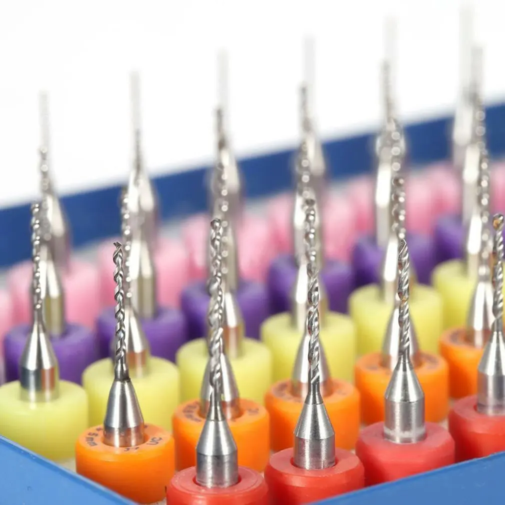 Professional Multiple Sizes PCB Print Circuit Board Carbide Micro Drill Bits 50Pc/Set 0.5-0.9mm CNC Dril Bit | Инструменты