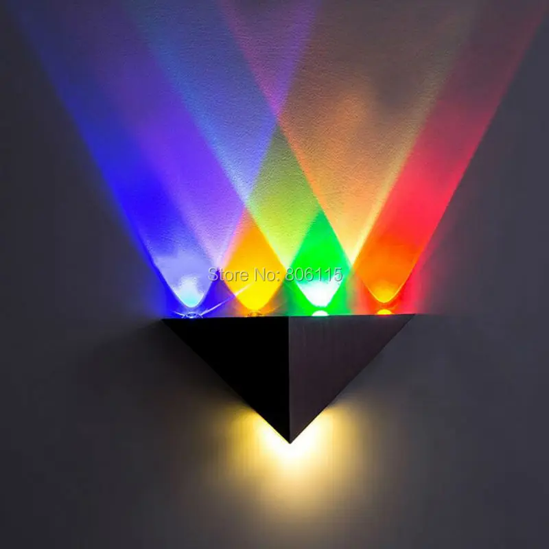 Алюминиевая треугольная светодиодная настенная лампа высокомощный