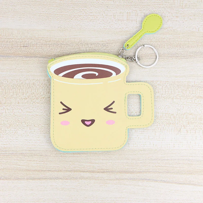 Katuner Творческий кофе чашки дети Kawaii Кошелек для монет обувь для девочек мультфильм мини кошелек для женщин кожаный ключ карты сумка KB080 - Цвет: 2