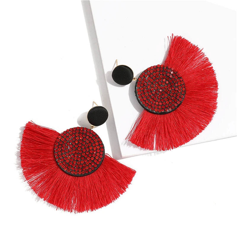 Tassel Earrings Women Vintage for Female Fashion Statement Drop Fringed Pendientes Jewelry Wholesale W73912 | Украшения и
