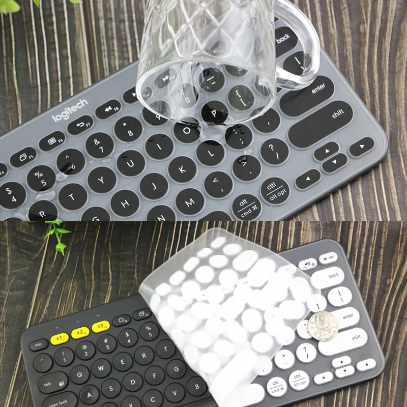 Силиконовый чехол для клавиатуры протектор с поддержкой технологии logitech K380 Bluetooth