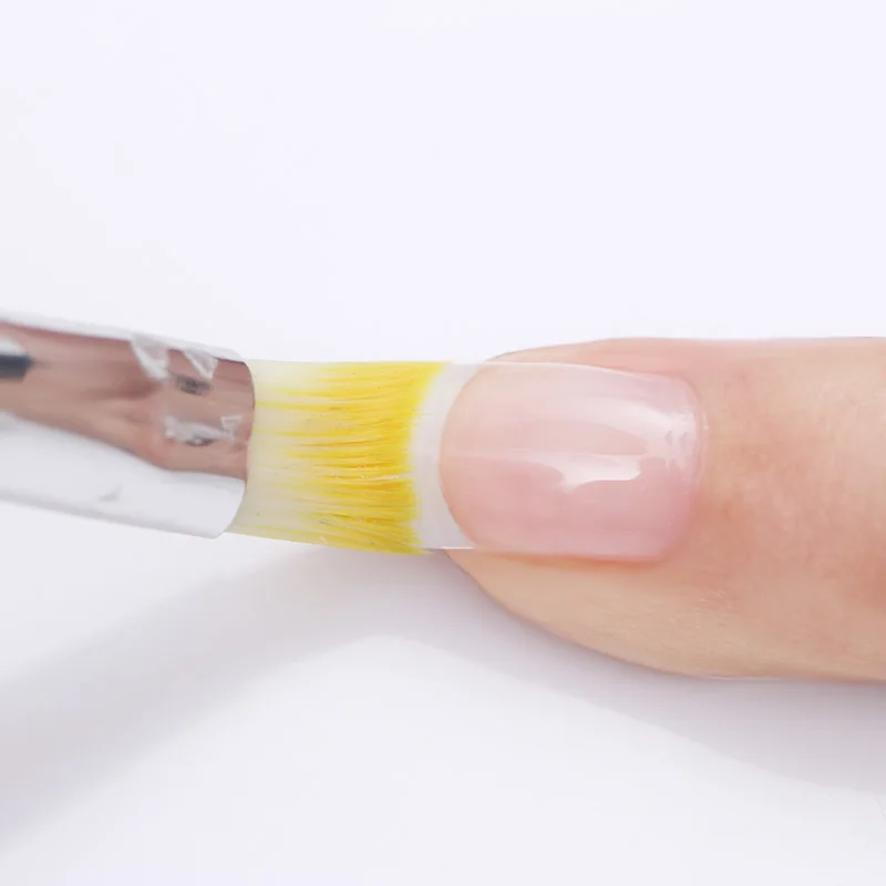 Acrylic French Tip Nail Brush For Gel Polish Half Moon Shape Drawing Painting Pen Green Handle Art Tool | Красота и здоровье
