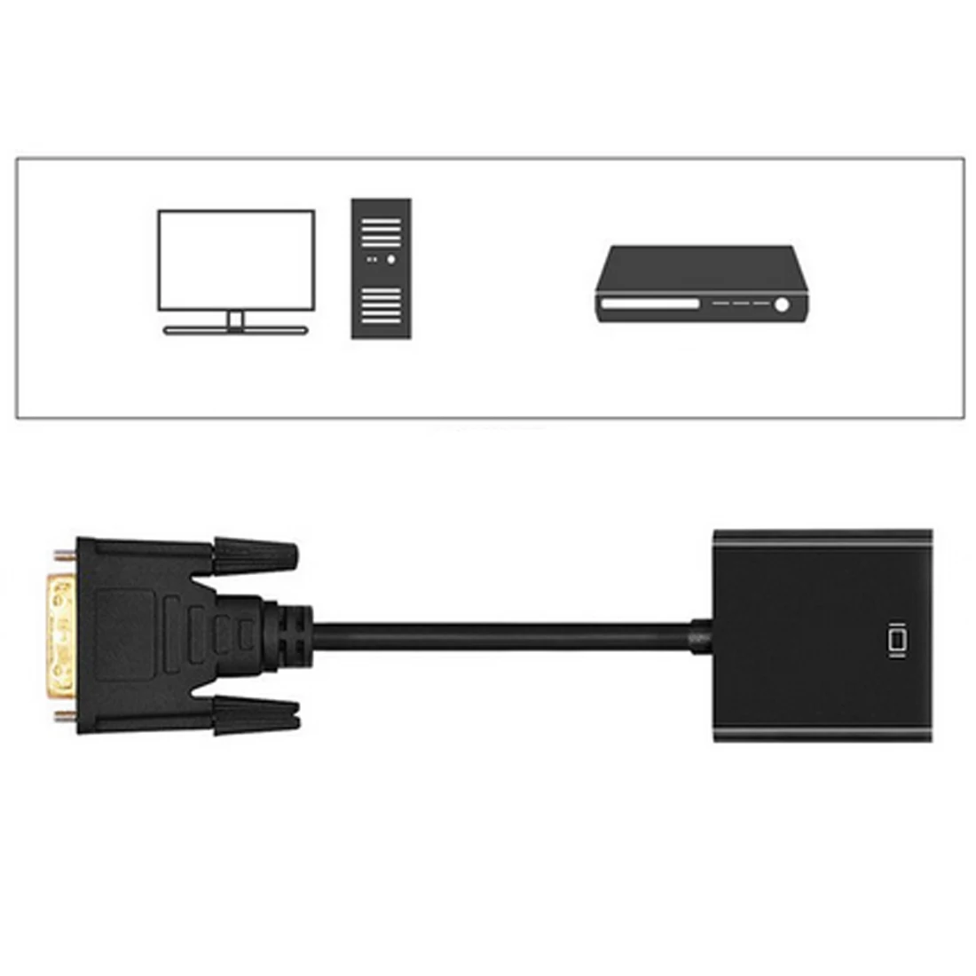 Marsnaska горячая распродажа высокое качество Full HD 1080P DVI-D 24 + 1 в VGA HDTV конвертер