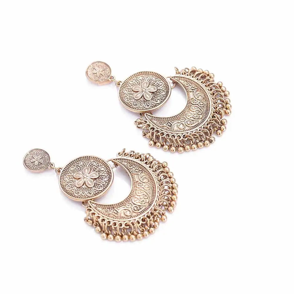 FAMSHIN винтажные серебряные цветные большие серьги подвески в форме цветка для