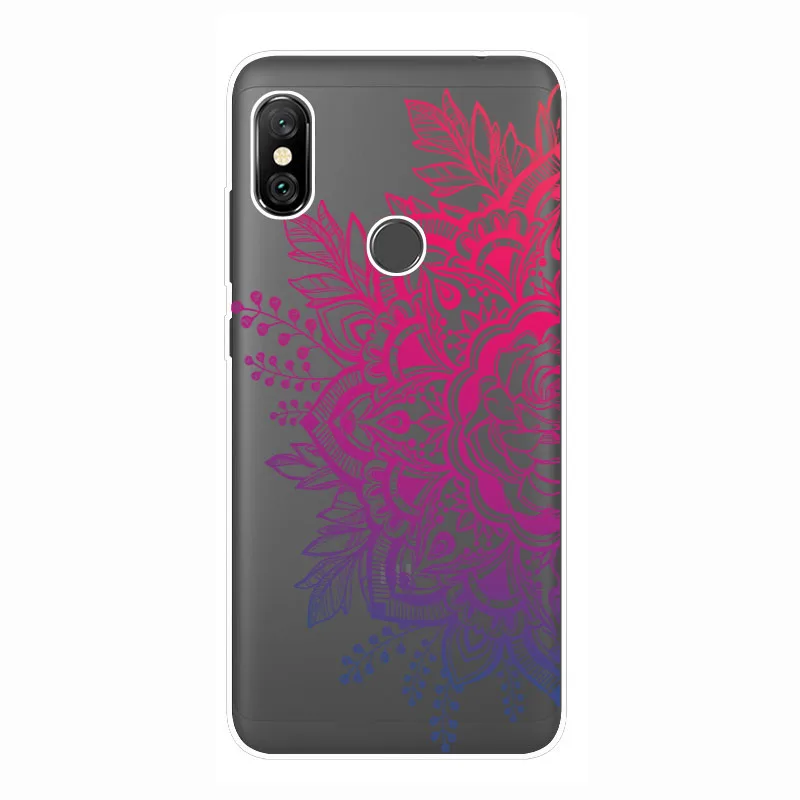 Силиконовый прозрачный Футляр для Xiaomi Redmi Note 6 Pro мягкий цветной чехол из ТПУ pro |